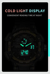 Military Digital Sports Watch Blue Dial