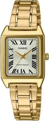 Rectangular Roman Dial Gold Dress Watch