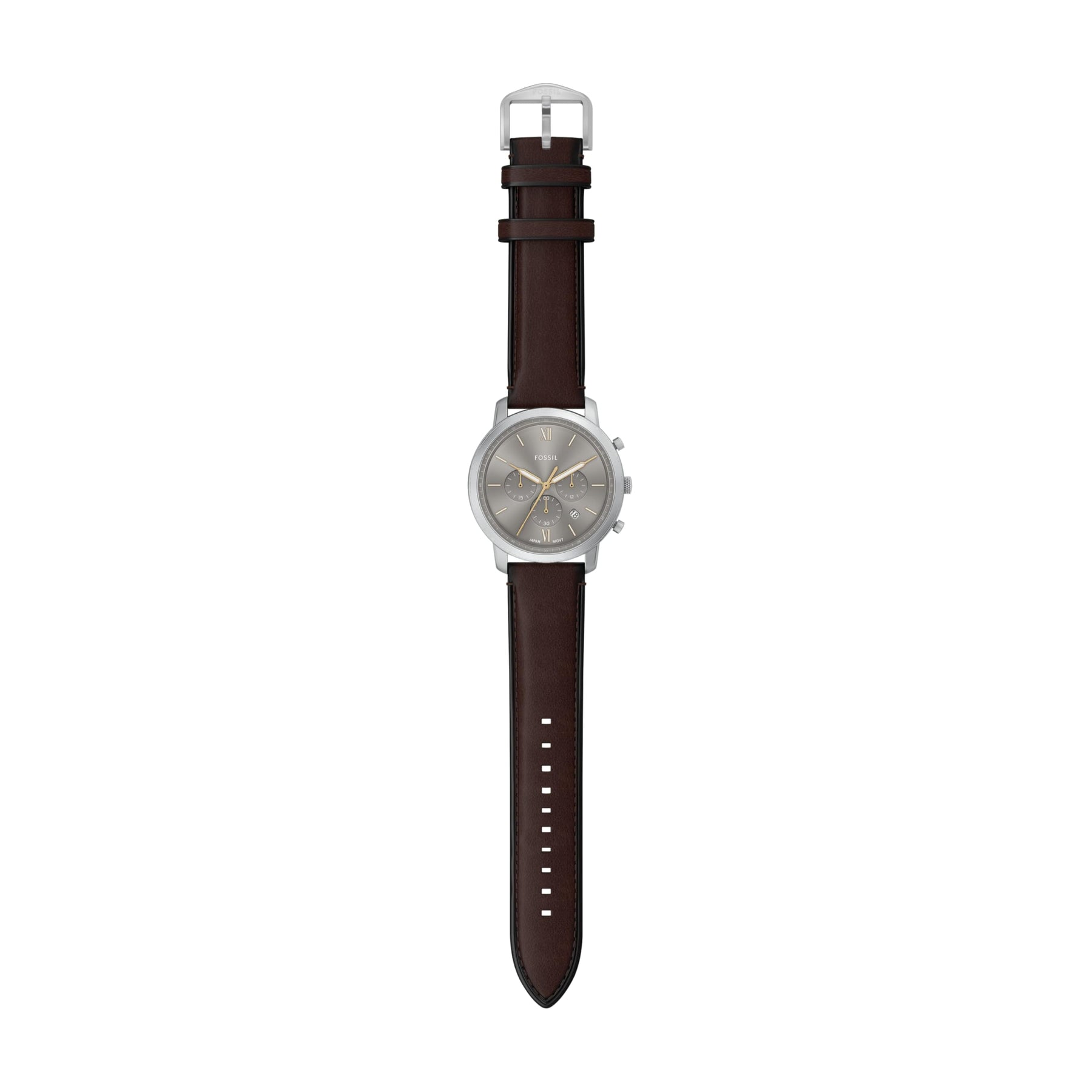 Fossil Men's Watch, Neutra Chronograph Brown Leather Watch for Men