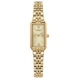 Classic Rectangle Champagne Dial Watch Gold Tone