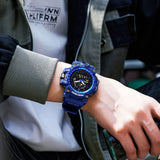 Military Digital Sports Watch Blue Dial