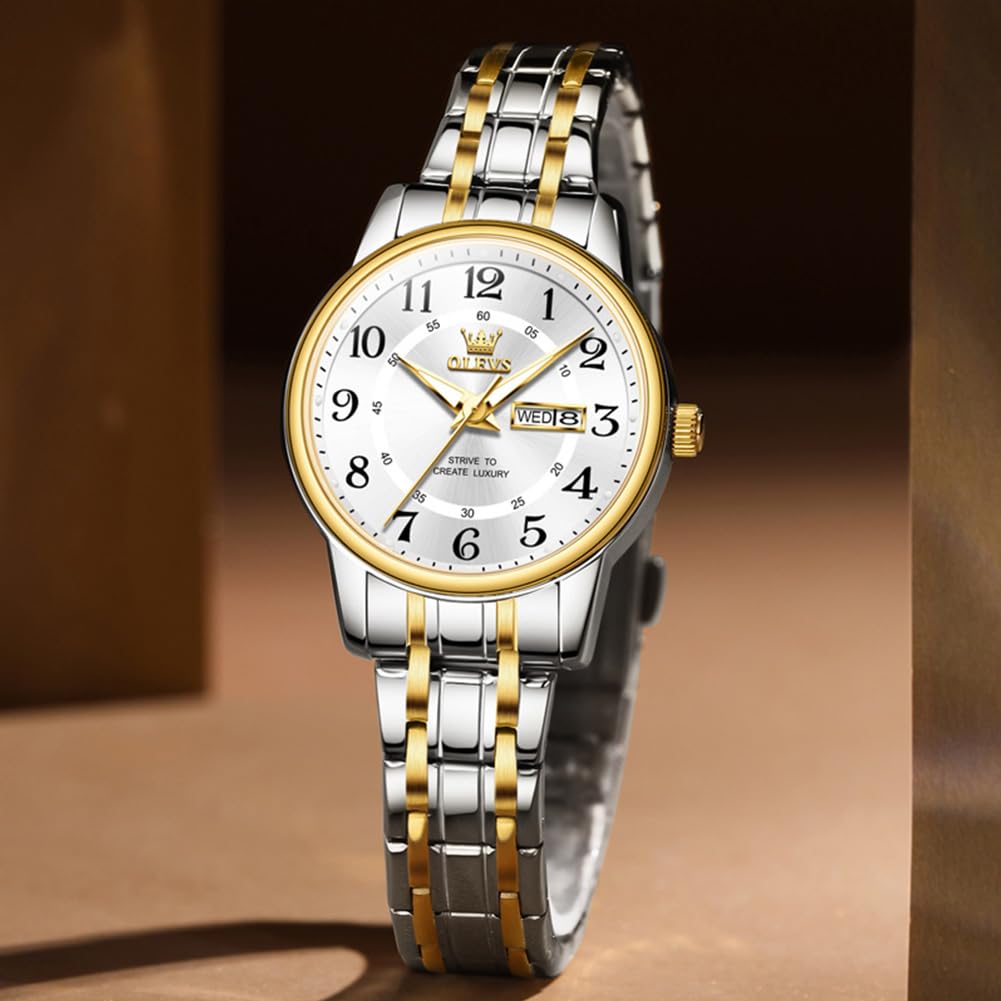 Two-Tone Arabic Numeral Dress Watch