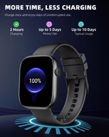 HD Smartwatch with Bluetooth Calling Black Dial