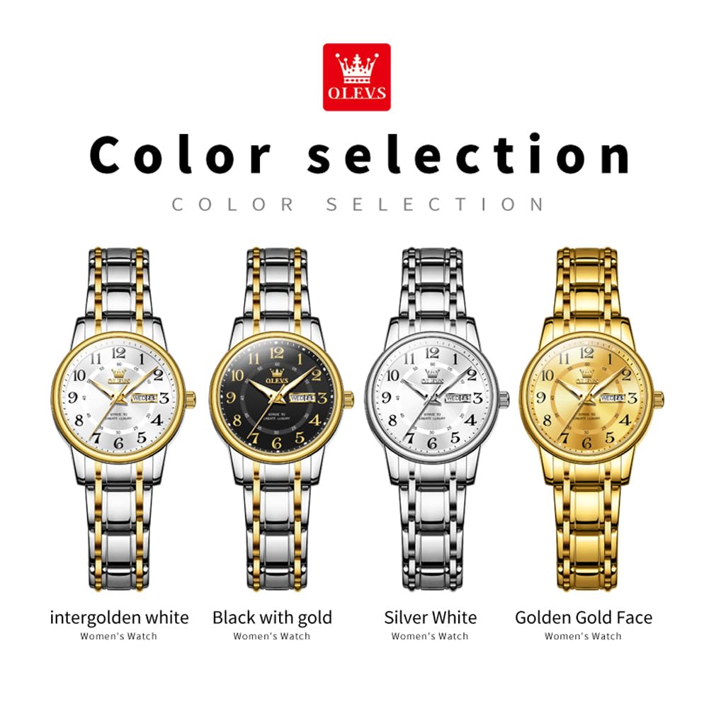 Two-Tone Arabic Numeral Dress Watch