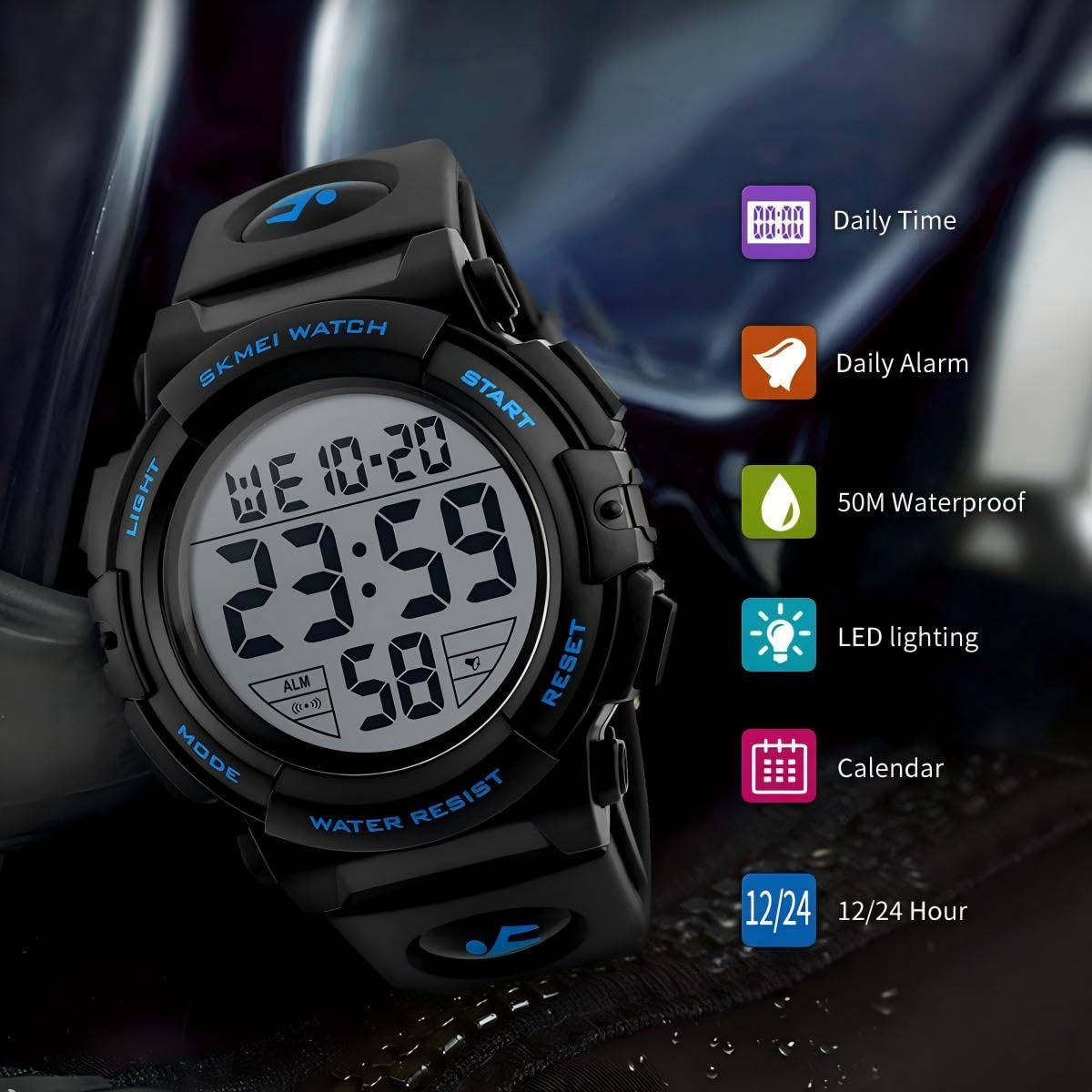 Digital Tactical Sports Watch LED Display
