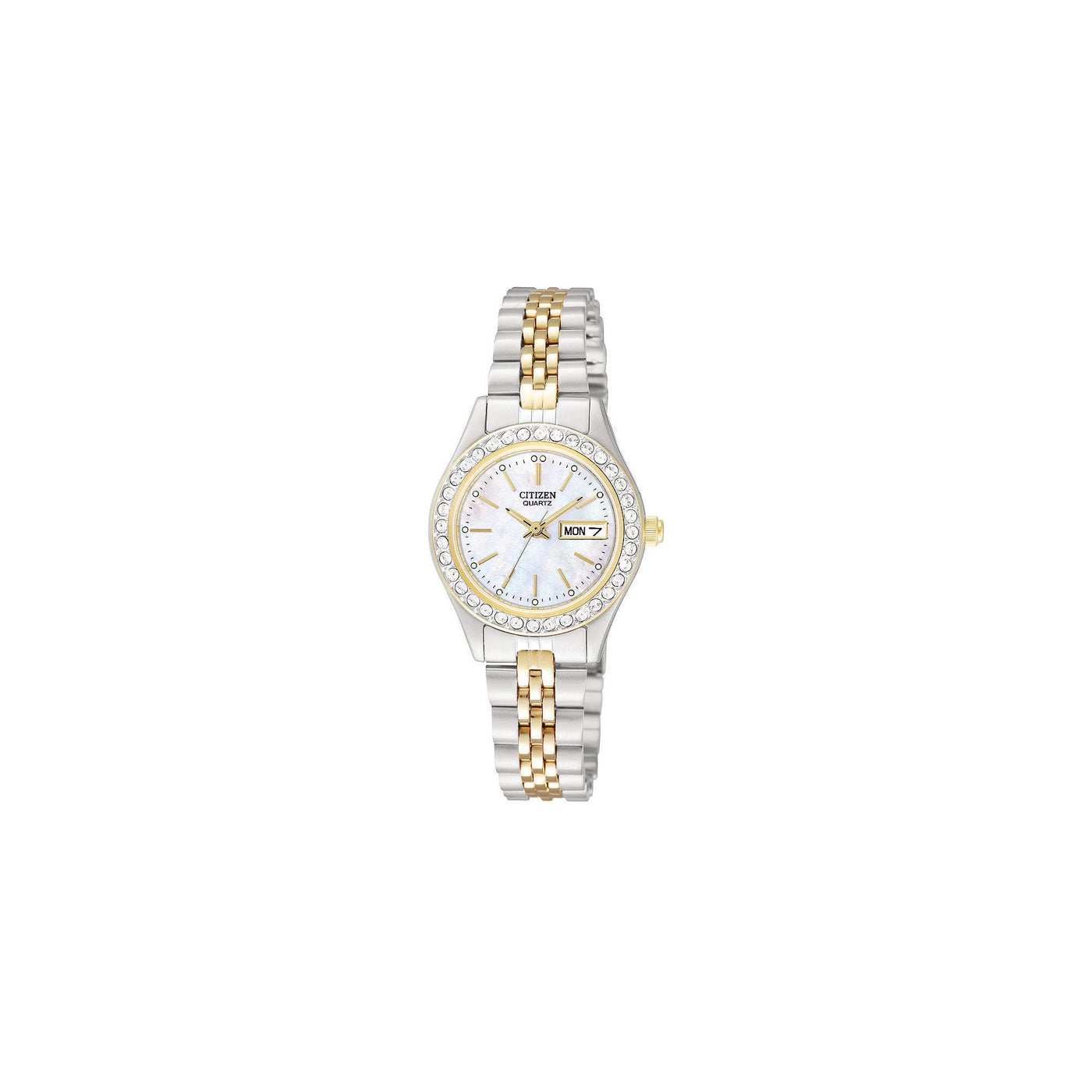 Classic Two-Tone Mother of Pearl Watch