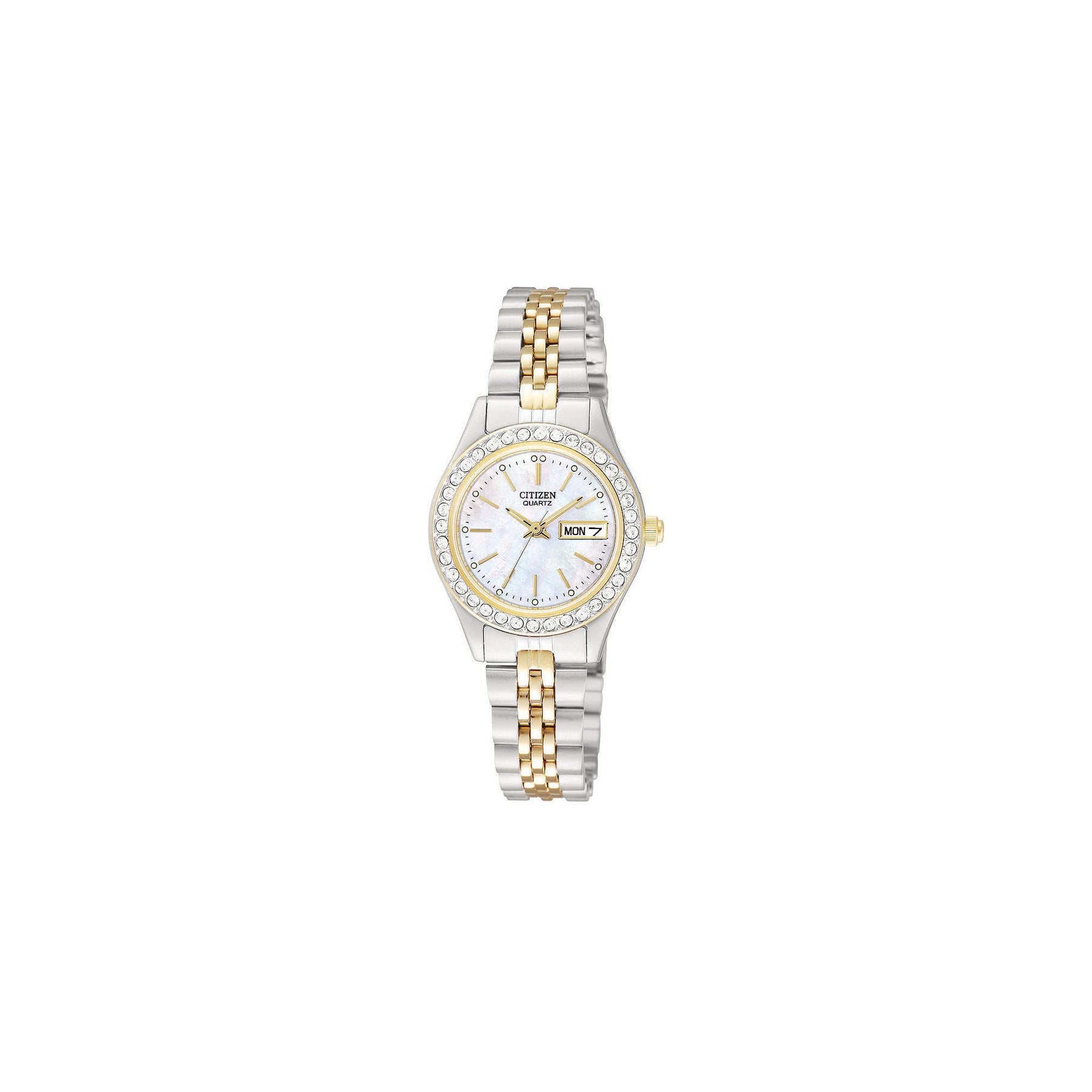 Classic Two-Tone Mother of Pearl Watch