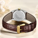Green Dial Stainless Steel Watch Luminous Hands