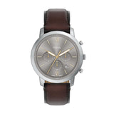 Fossil Men's Watch, Neutra Chronograph Brown Leather Watch for Men