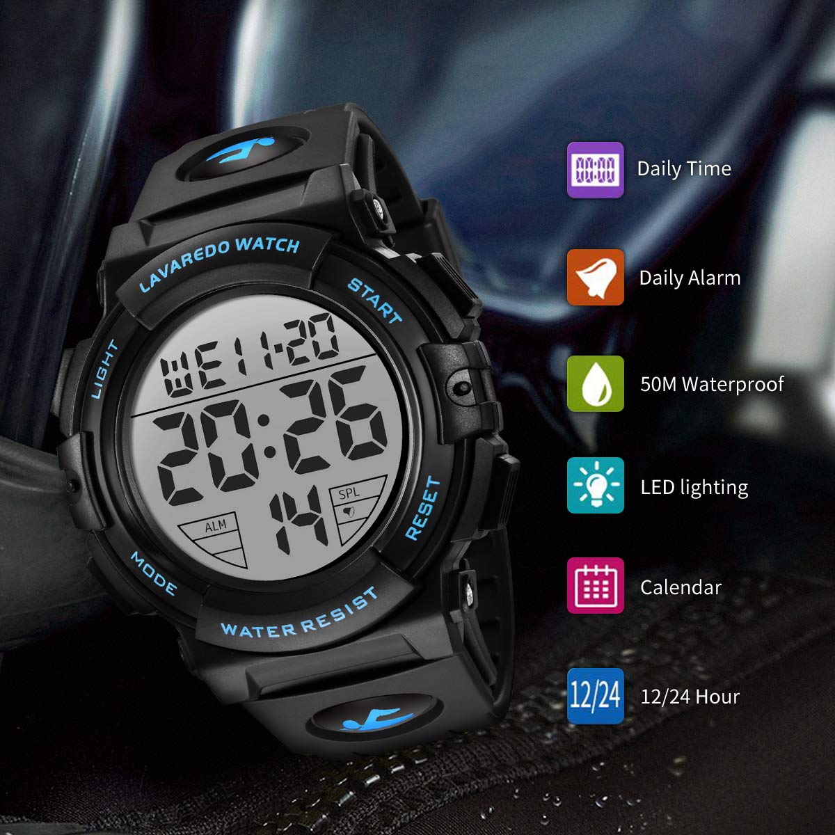 Digital Military Sports Watch LED Display