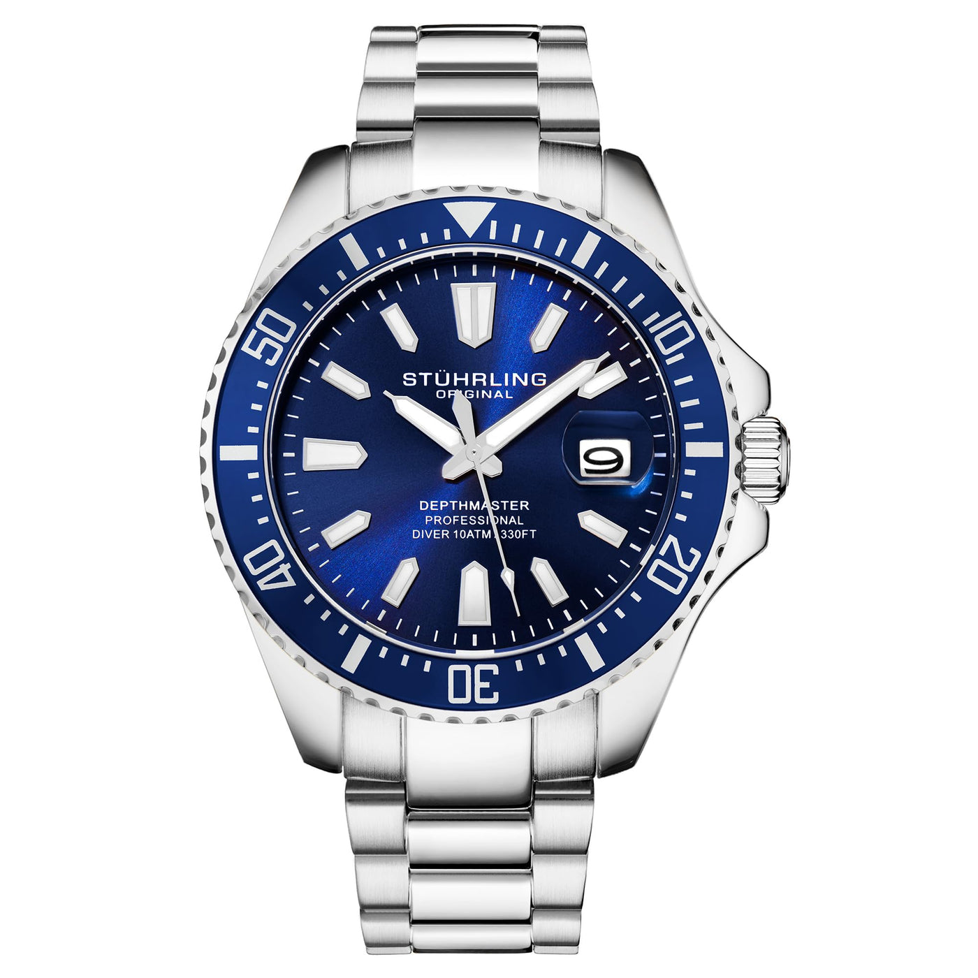 Pro Dive Blue Dial Watch 42mm Silver Bracelet