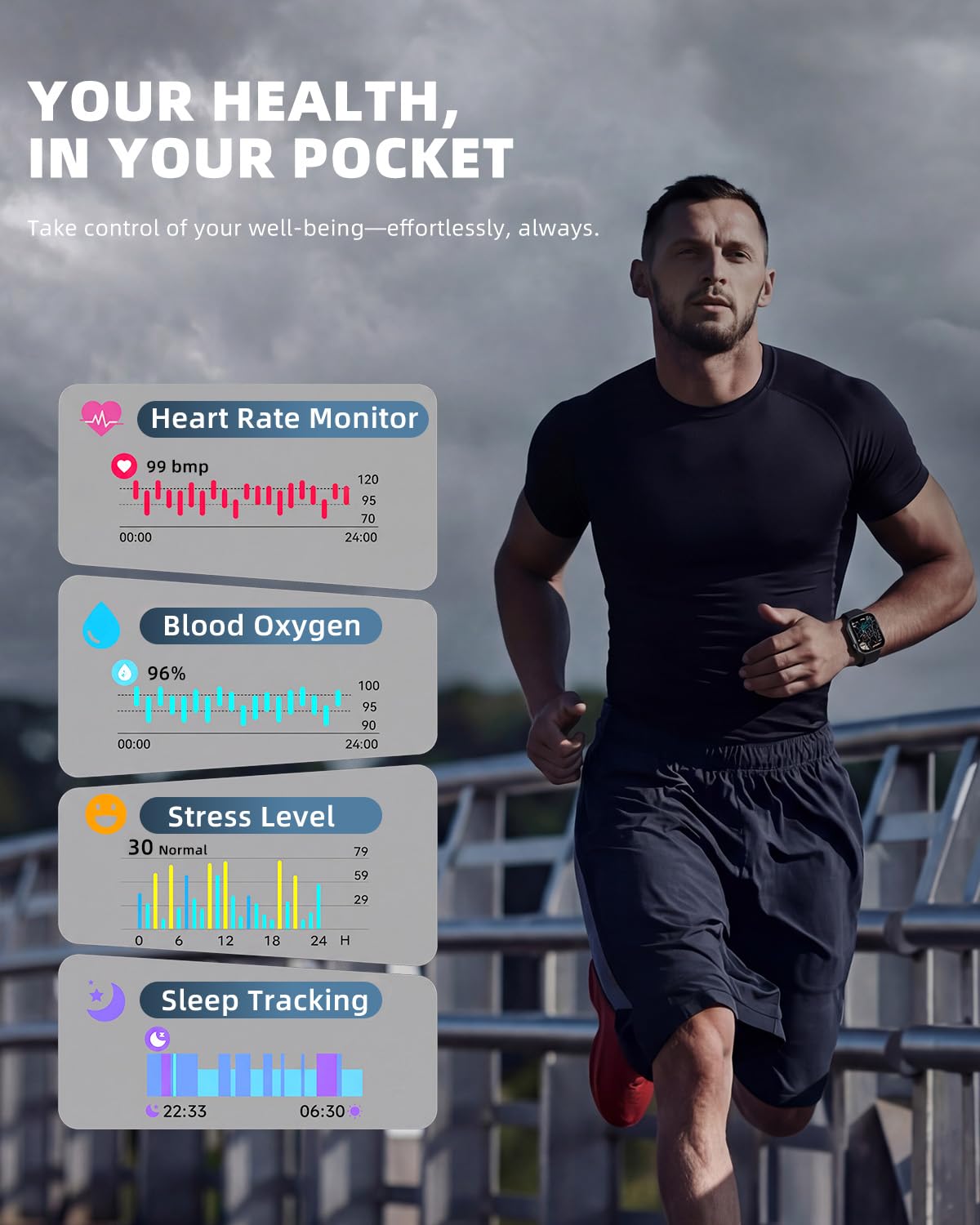 HD Smartwatch with Bluetooth Calling Black Dial