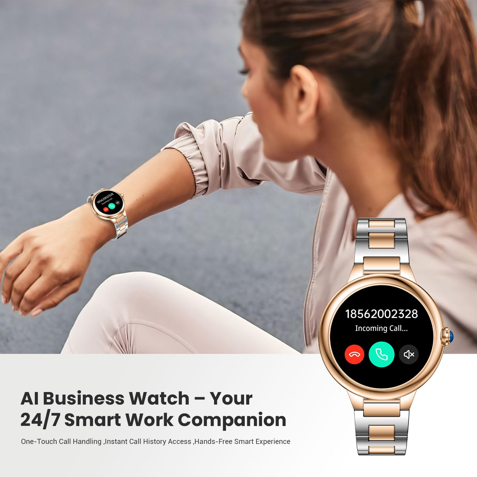 Luxury AMOLED Smartwatch with Fitness Tracker