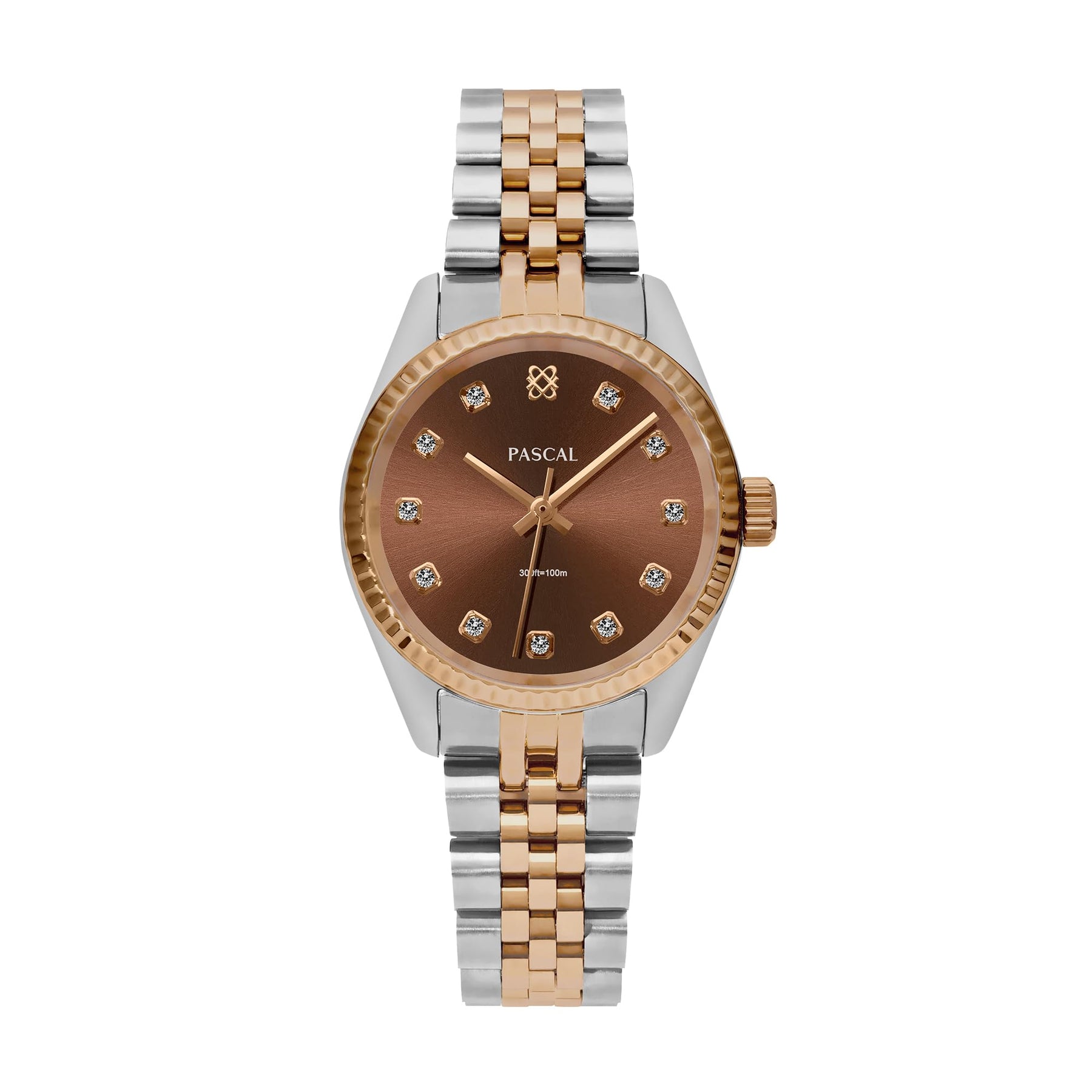 Diamond Dress Watch Brown Strap 31mm