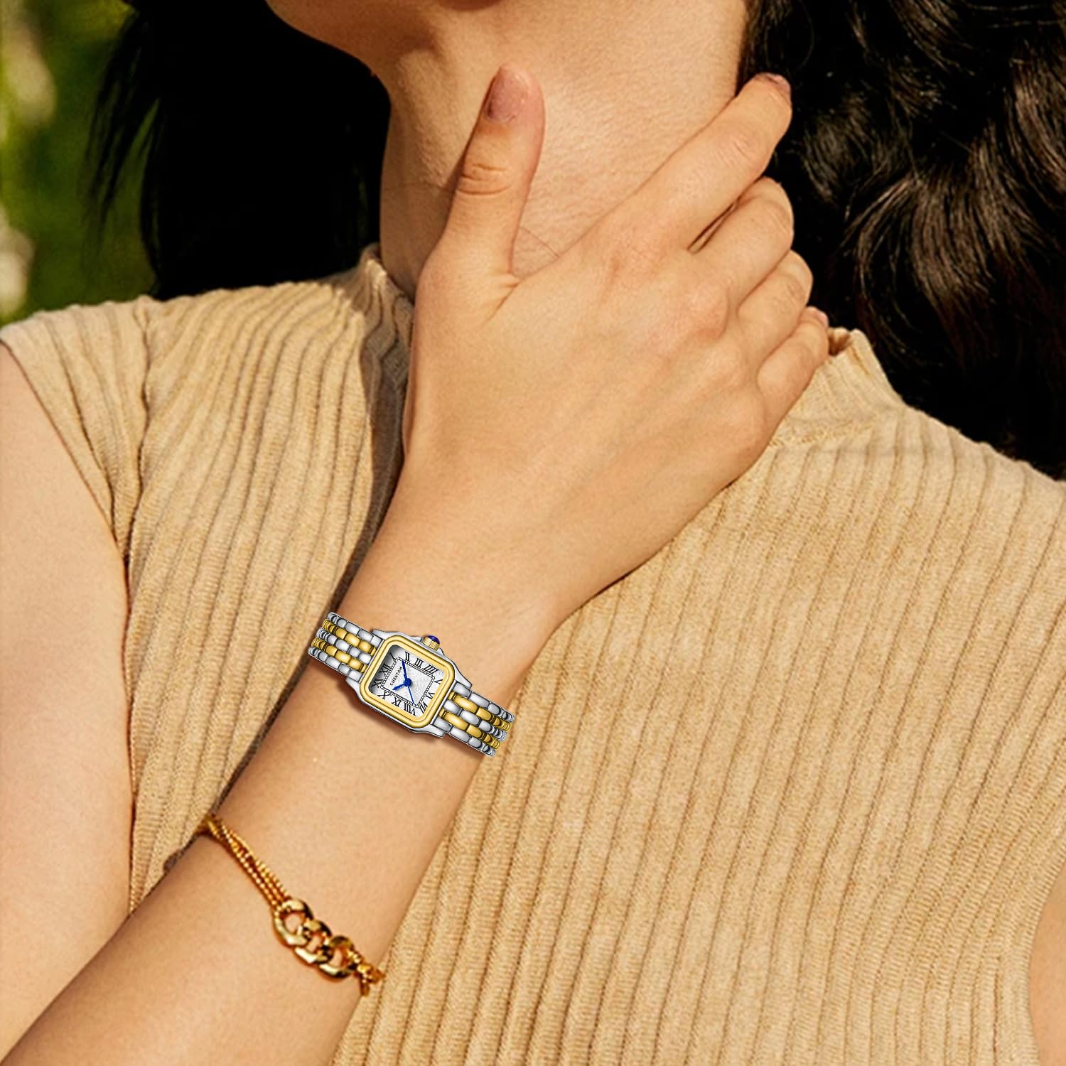 Vintage Roman Dial Watch Two-Tone Bracelet