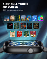 HD Smartwatch with Bluetooth Calling Black Dial