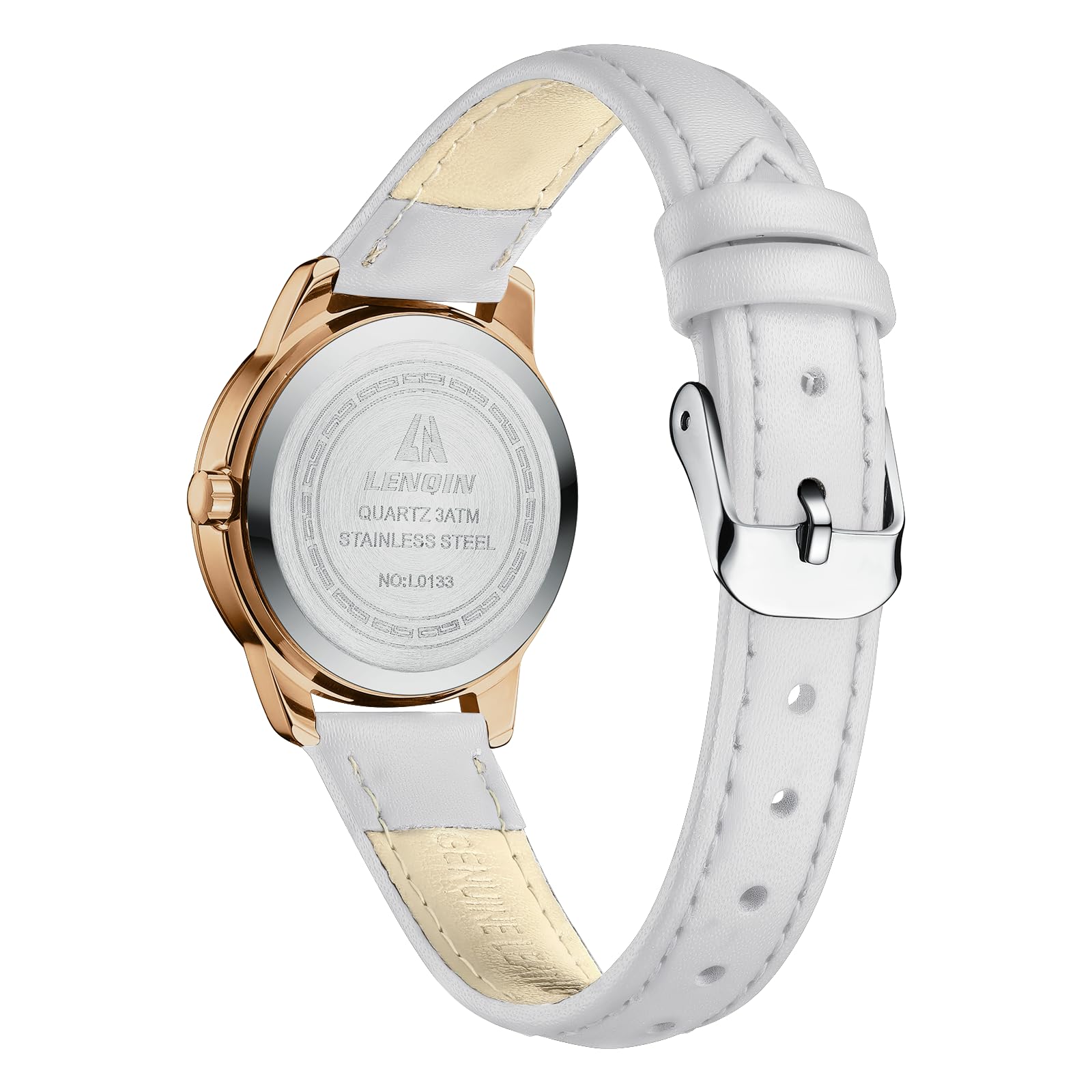 Easy Read Leather Strap Watch Luminous Dial
