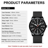 Military Quartz Watch Nylon Strap Luminous Dial
