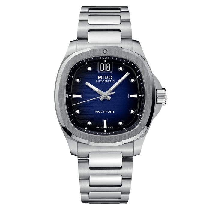 Multifort TV Big Date Blue Dial Watch 40mm