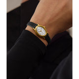 Cavatina Black Leather Strap Watch