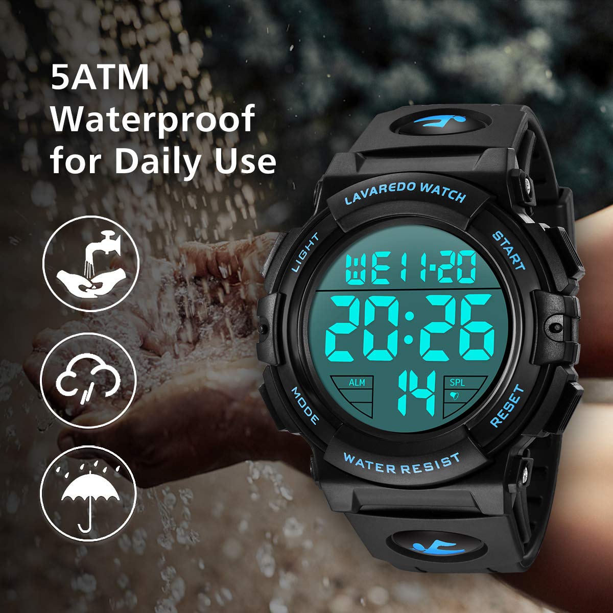 Digital Military Sports Watch LED Display