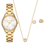 Lauryn Three-Hand Gold Watch Gift Set
