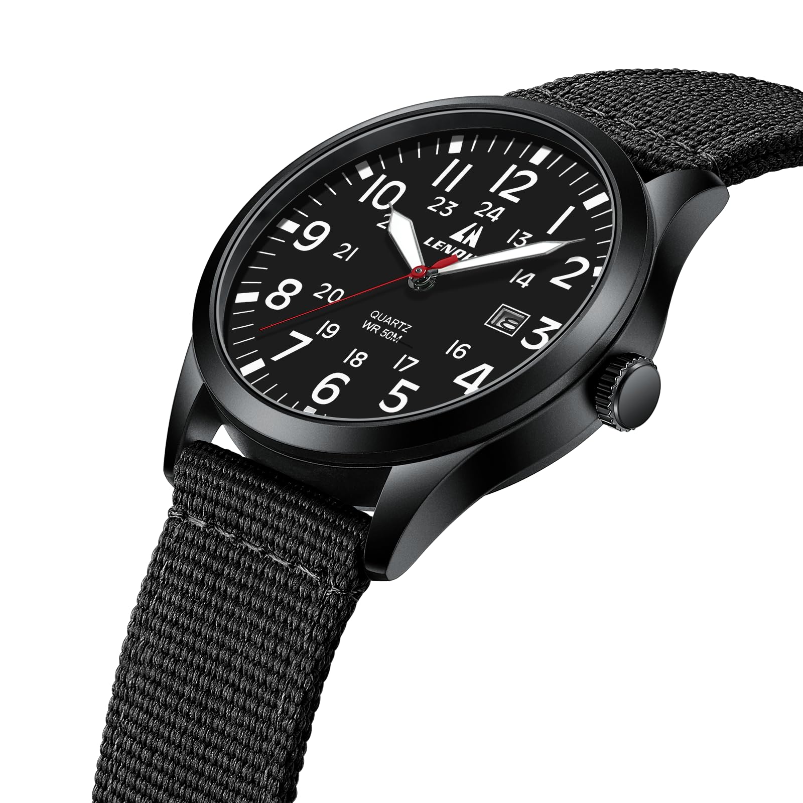 Military Quartz Watch Nylon Strap Luminous Dial