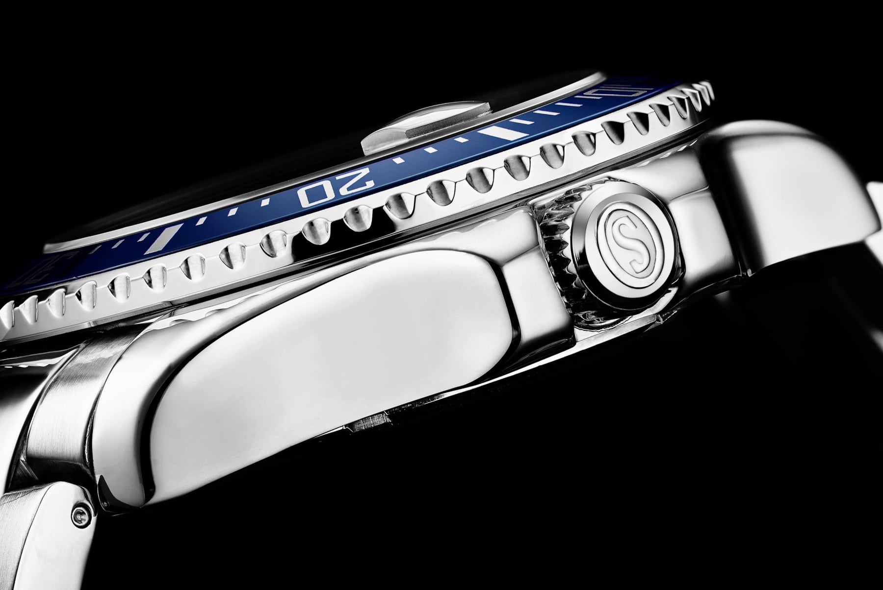 Pro Dive Blue Dial Watch 42mm Silver Bracelet
