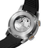 Automatic Dive Watch Black Silicone Strap Sapphire Glass