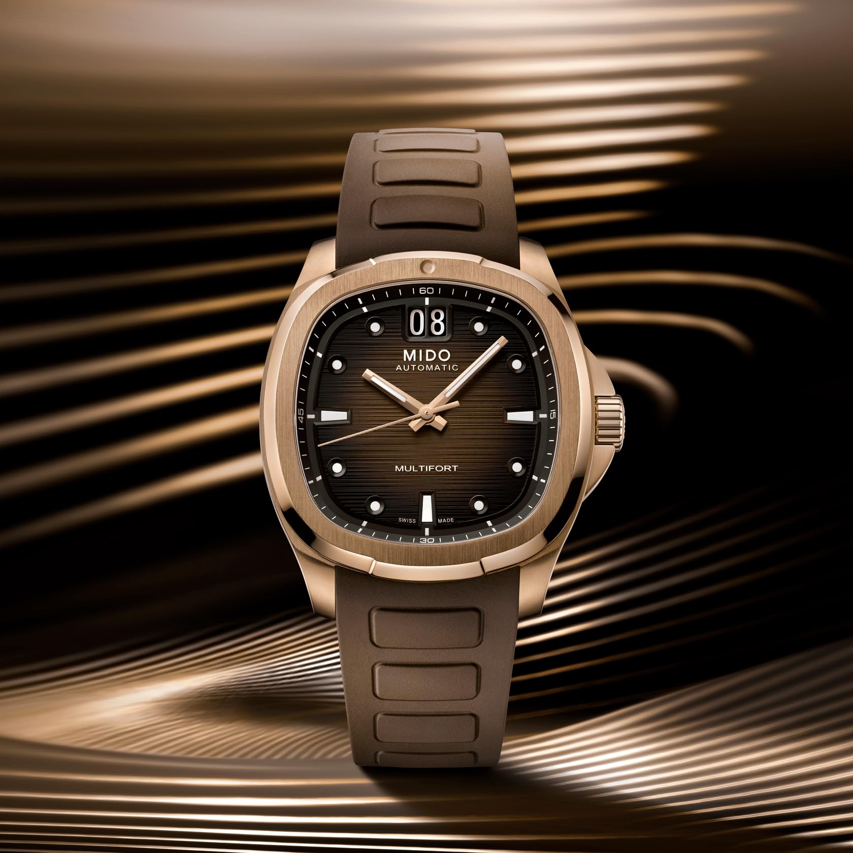 Multifort TV Big Date Brown Dial Watch 40mm