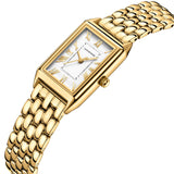 Vintage Rectangular Roman Dial Watch Gold Tone