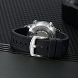 Automatic Dive Watch Black Silicone Strap Sapphire Glass