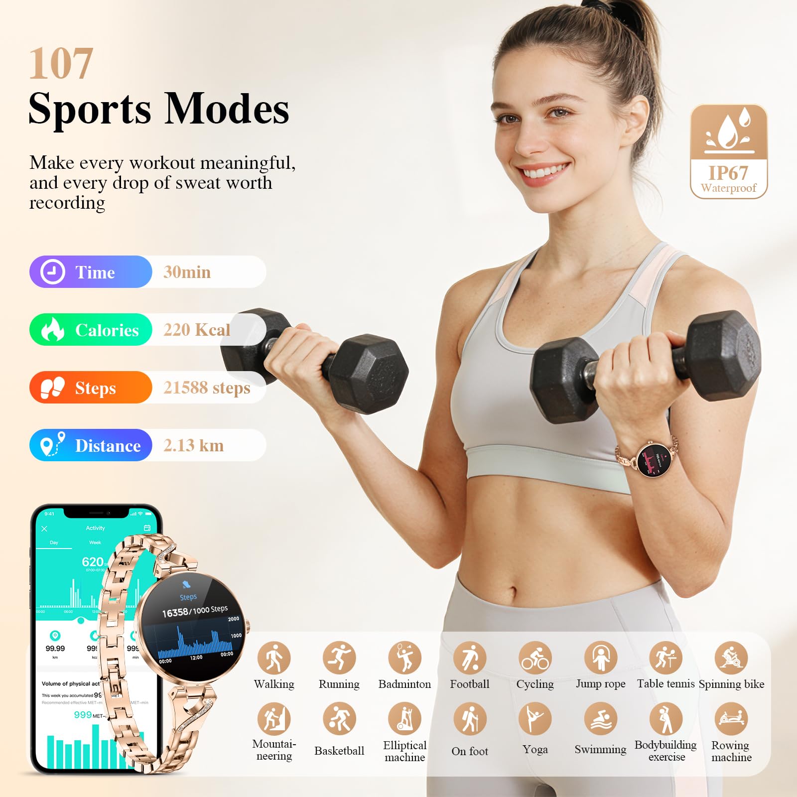 AMOLED Smart Fitness Watch with Calling Feature