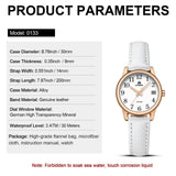 Easy Read Leather Strap Watch Luminous Dial