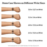 Diamond Dress Watch Brown Strap 31mm