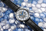 Skeleton Automatic Leather Dress Watch