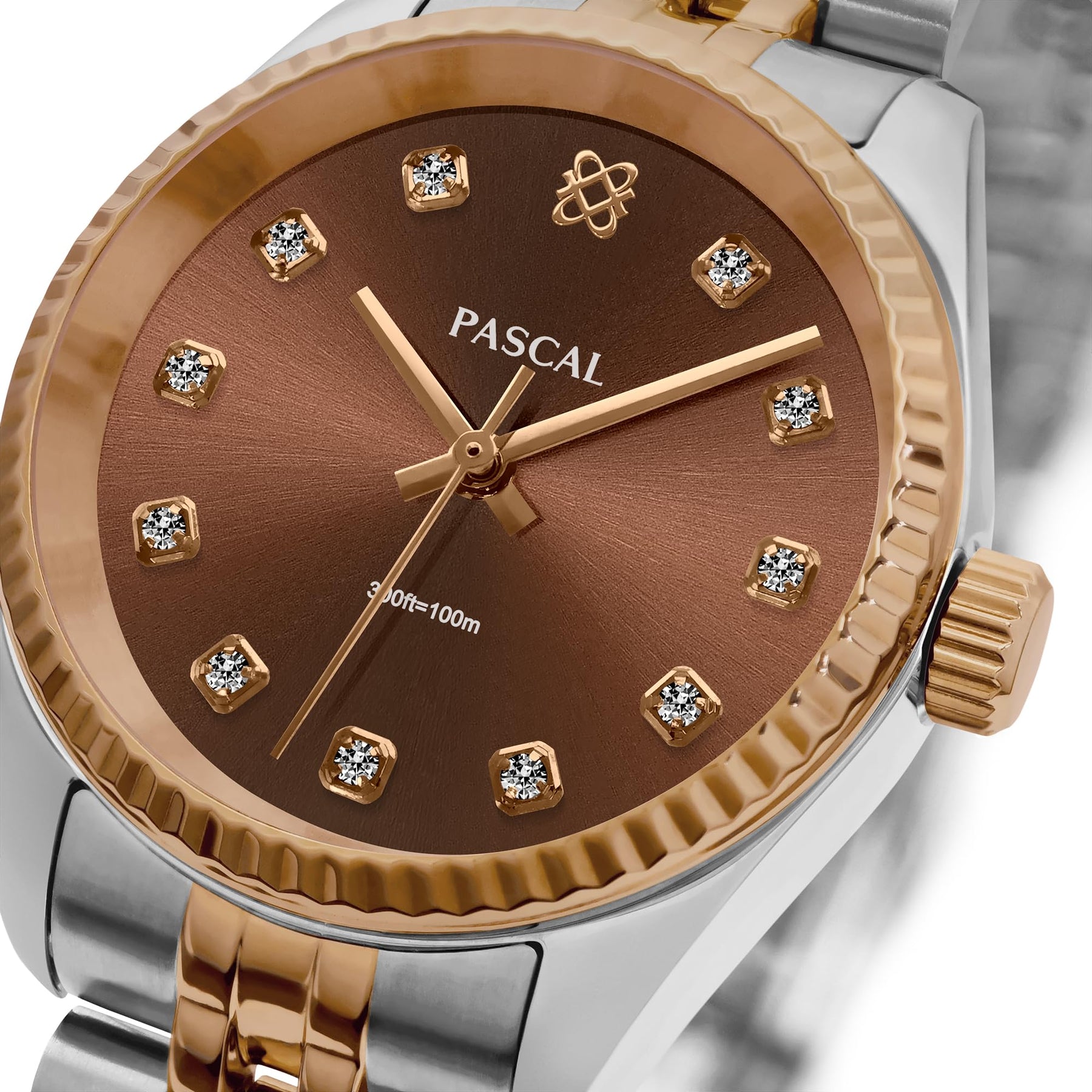Diamond Dress Watch Brown Strap 31mm