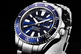 Pro Dive Blue Dial Watch 42mm Silver Bracelet