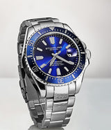 Pro Dive Blue Dial Watch 42mm Silver Bracelet