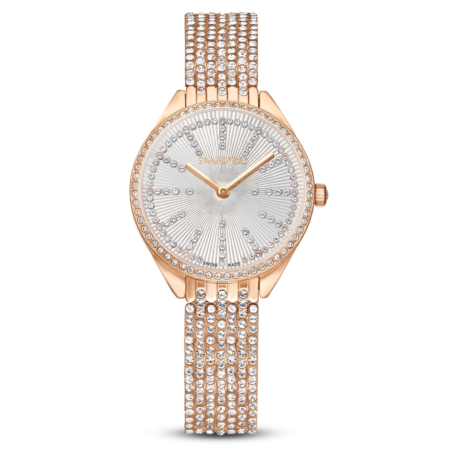 Crystal Rose Gold Bracelet Watch
