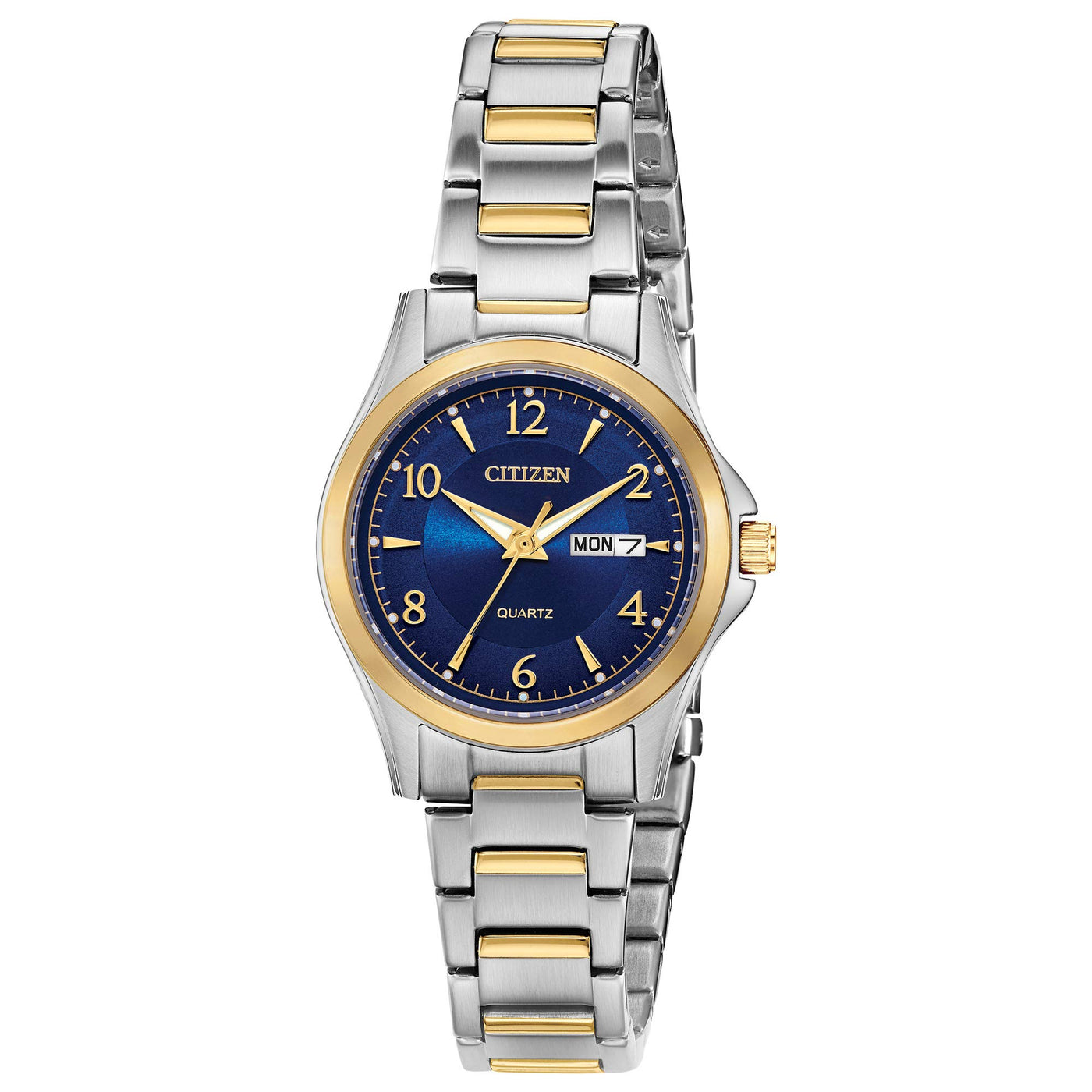 Classic Two-Tone Blue Dial Watch