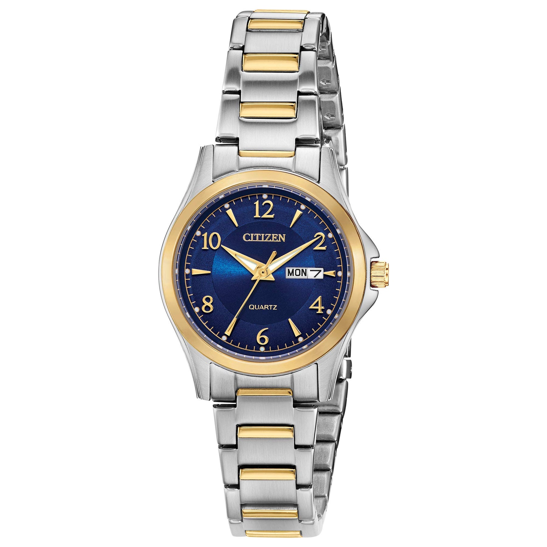 Classic Two-Tone Blue Dial Watch