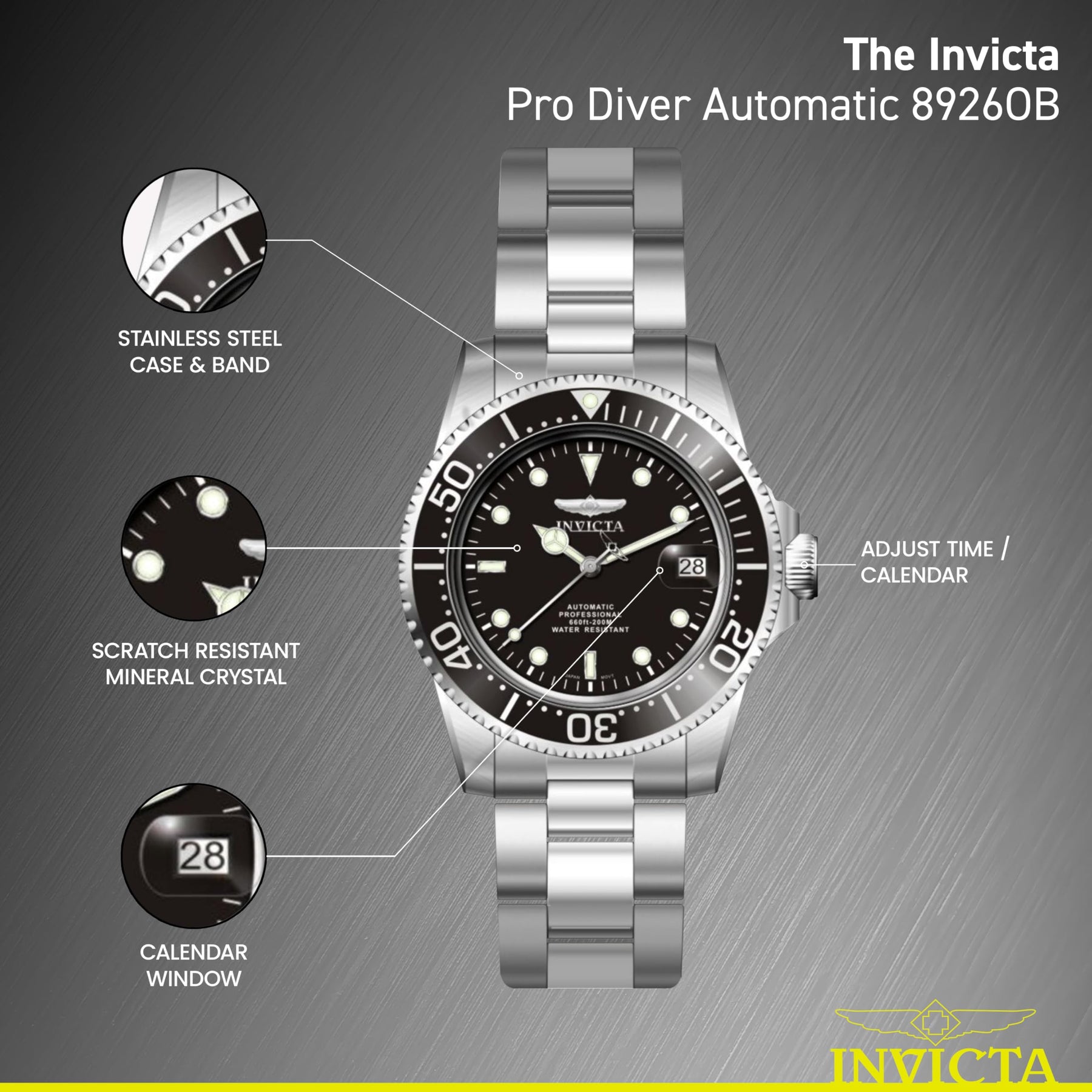 Pro Diver Automatic Watch Coin-Edge Bezel