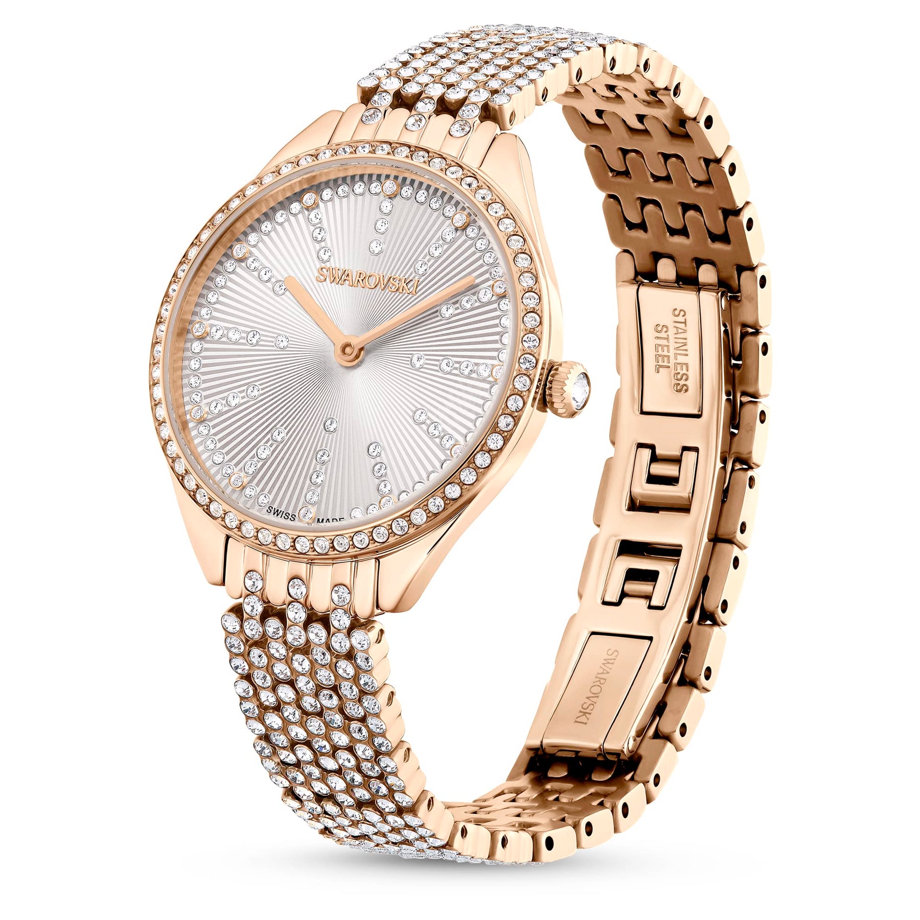 Crystal Rose Gold Bracelet Watch