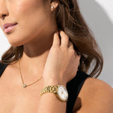 Lauryn Three-Hand Gold Watch Gift Set