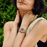 Diamond Dress Watch Brown Strap 31mm