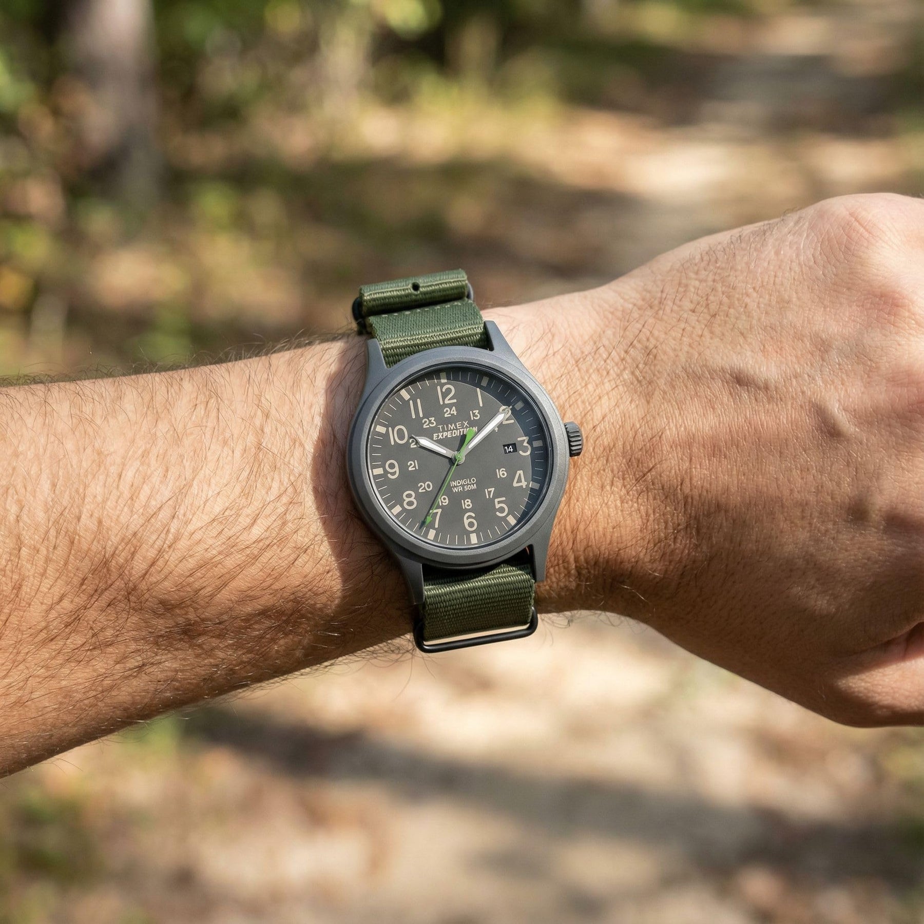 Expedition Scout Watch Green Strap 40mm