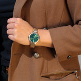 Gold Quartz Dress Watch Metal Strap